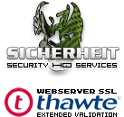 Sicherheit -> Thawte Webserver SSL EV fr 525,00 € - Laufzeit und Abrechnung  1 Jahr. ( Vorkasse )