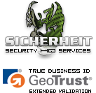Sicherheit -> GeoTrust SSL True Business ID EV fr 350,00 € - Laufzeit und Abrechnung  1 Jahr. ( Vorkasse )
